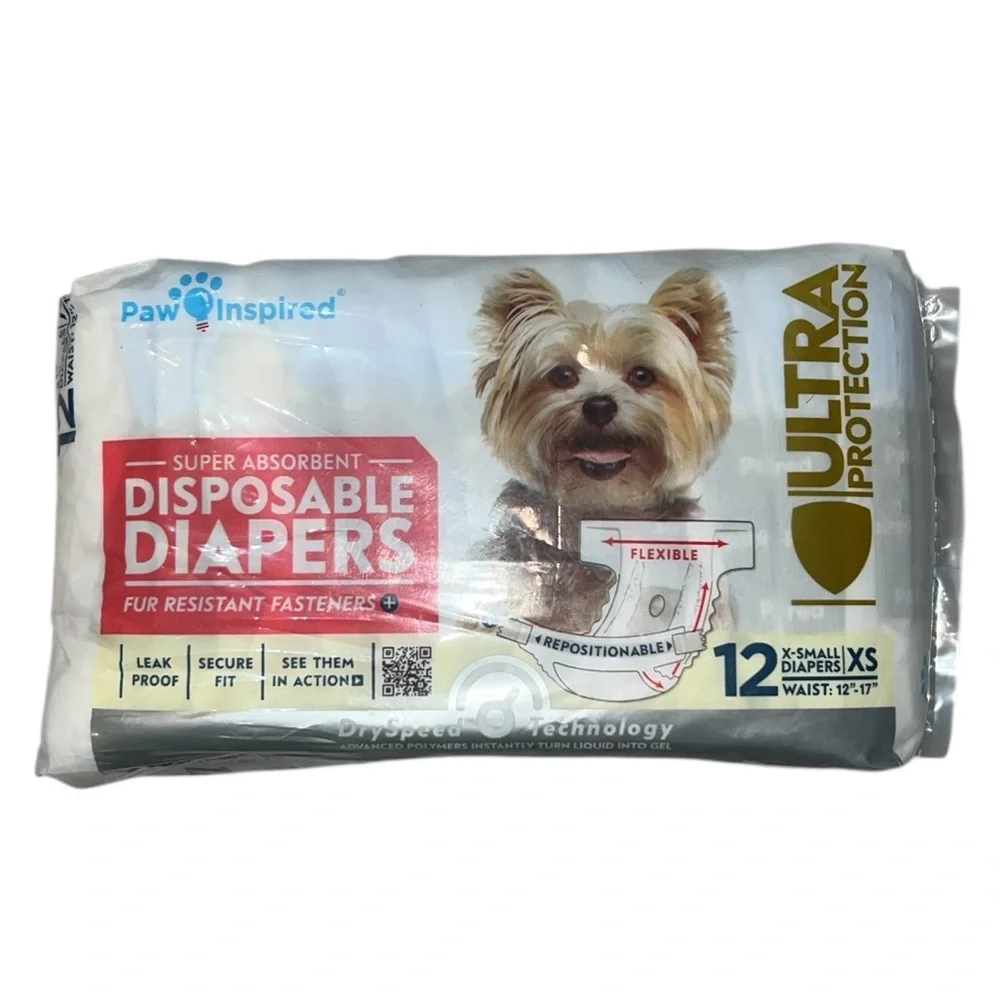 🌟NEW🌟 Paw Inspired Super Absorbent Disposable Diapers - Size XS